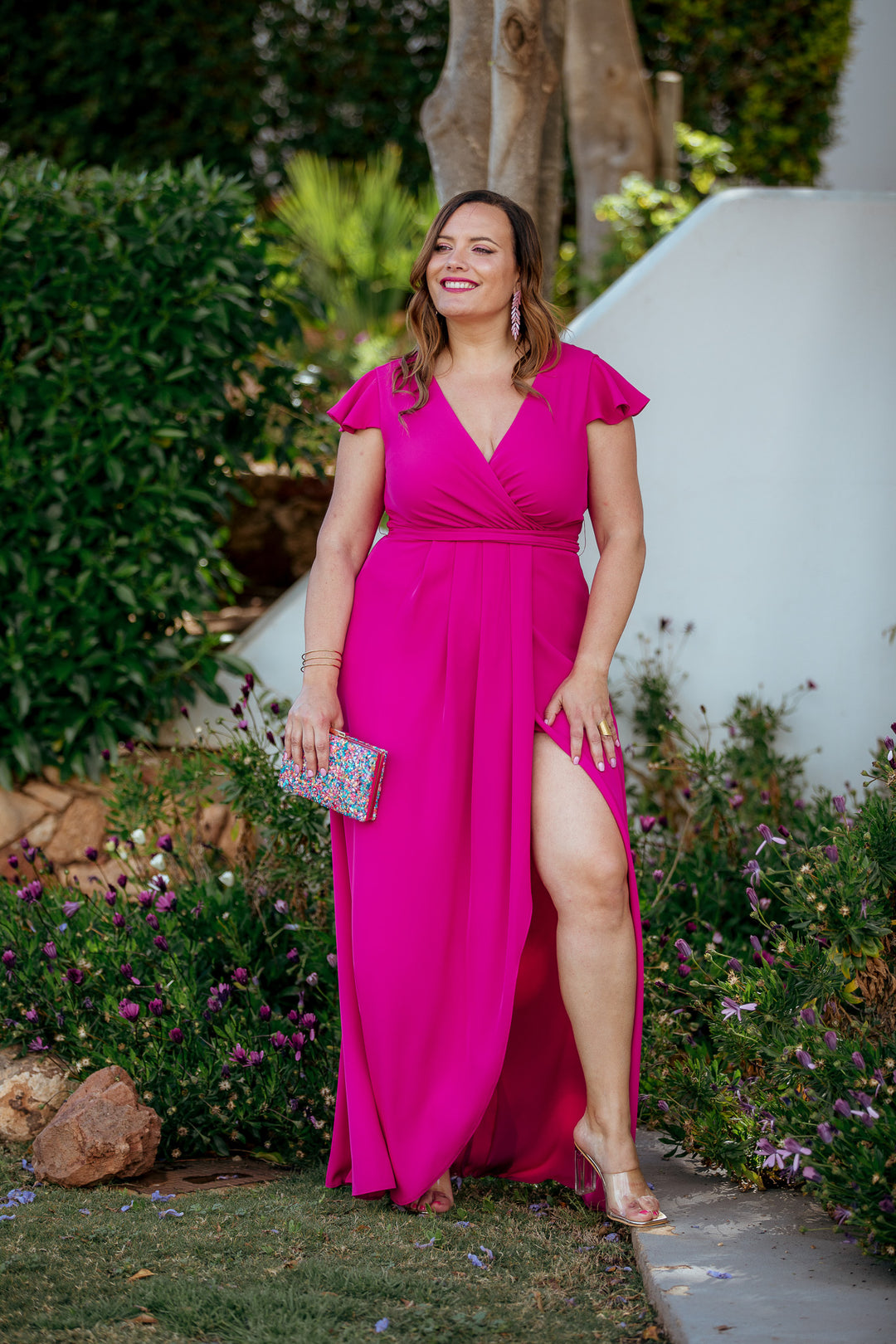 VESTIDO VOLANTE BUGANVILLA