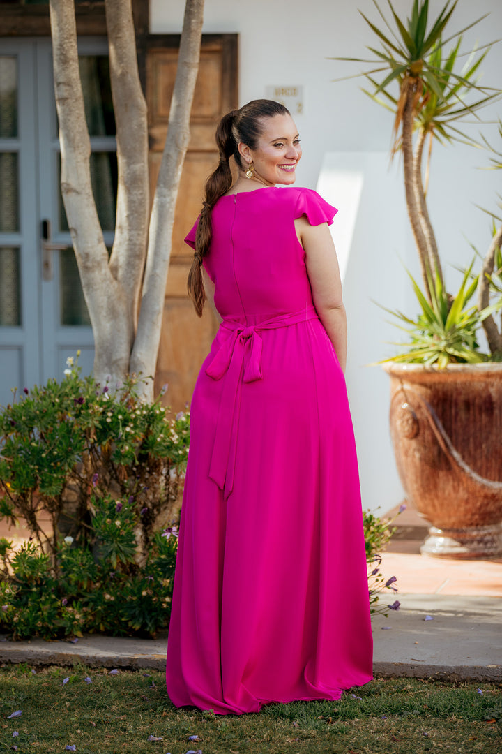 VESTIDO VOLANTE BUGANVILLA