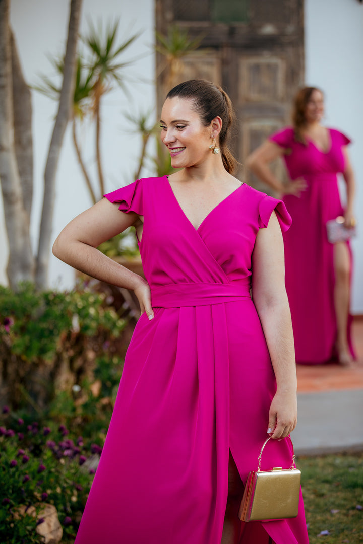 VESTIDO VOLANTE BUGANVILLA