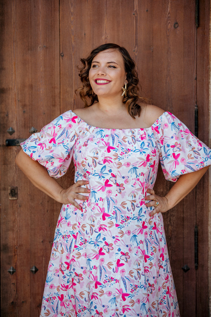 VESTIDO CALA ESTAMPADO FLORAL