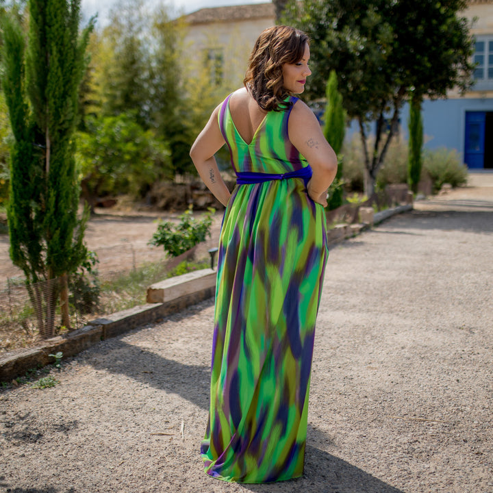 VESTIDO ESTAMPADO LARGO