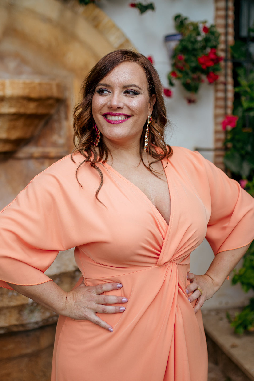 VESTIDO MARCELA MELOCOTON