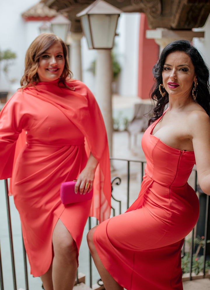 VESTIDO RENATA CORAL