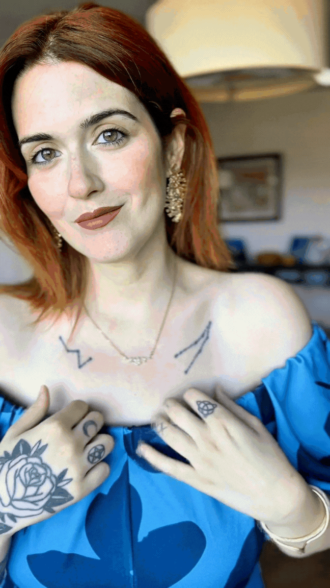 Vestido Cala Estampado Azul