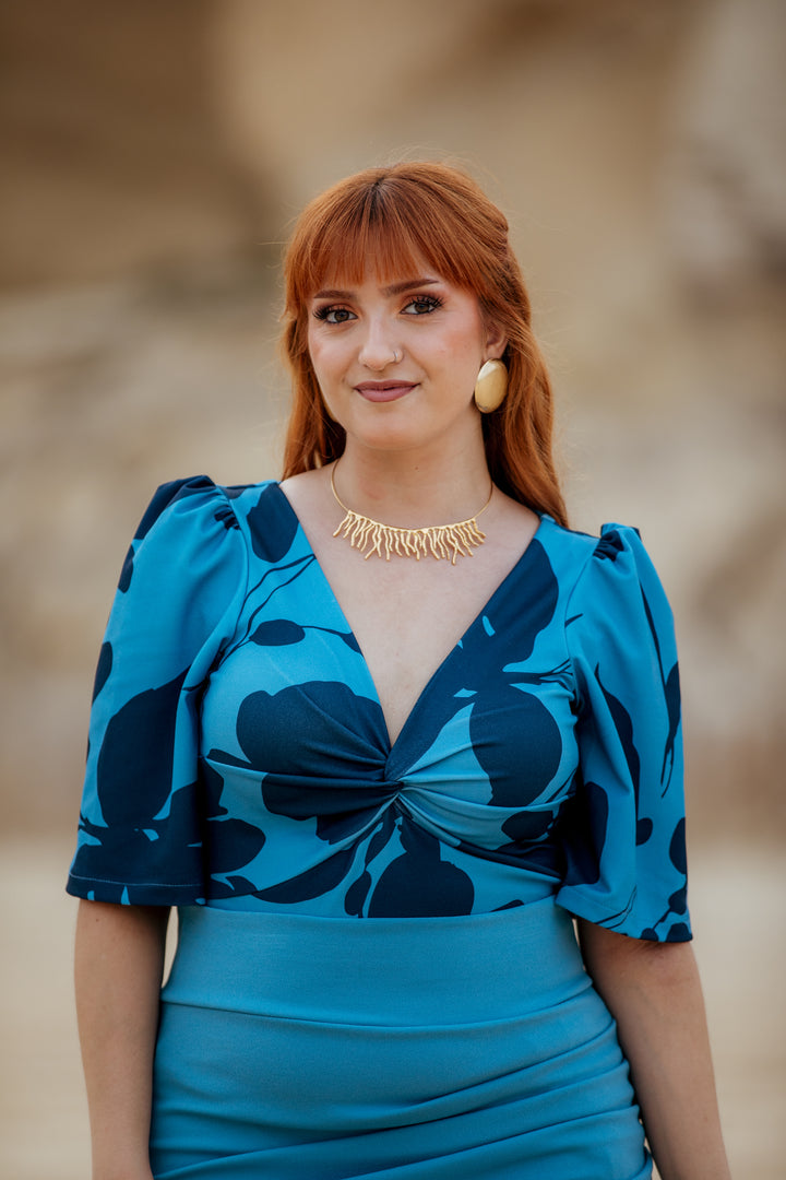 Blusa Indira Estampado Azul