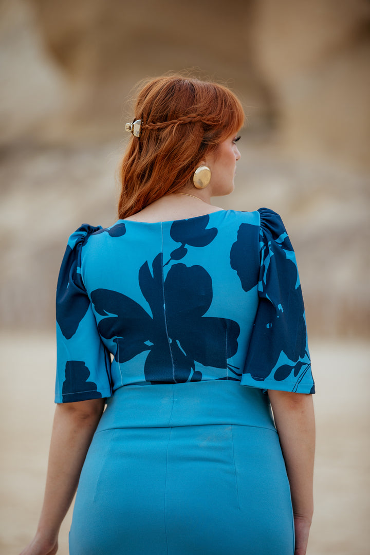 Blusa Indira Estampado Azul