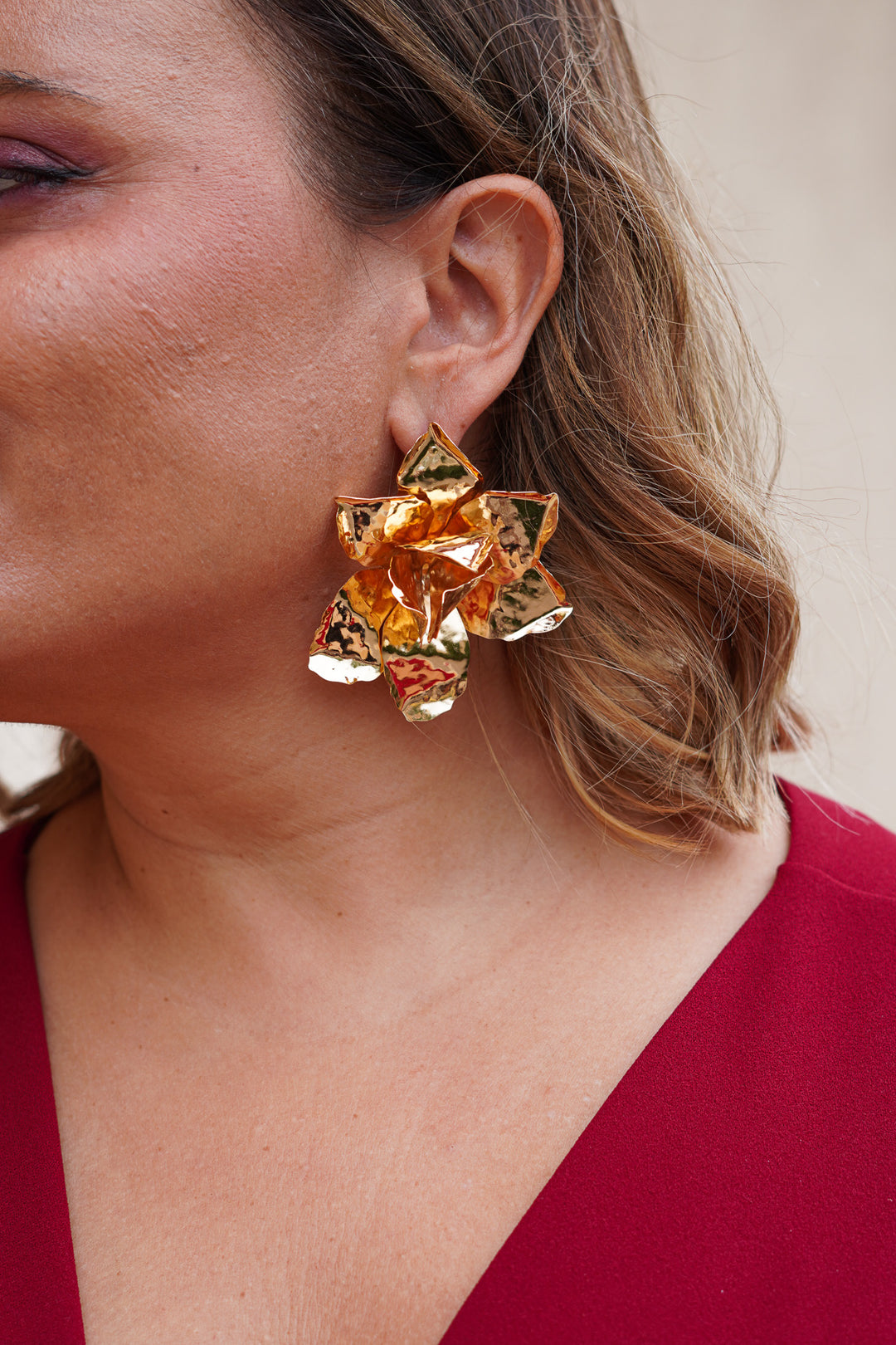 Pendiente Narciso Dorado