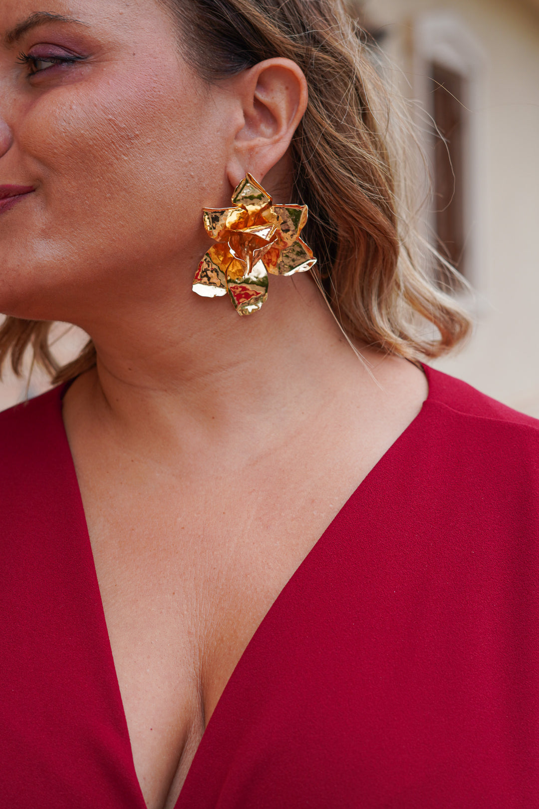 Pendiente Narciso Dorado