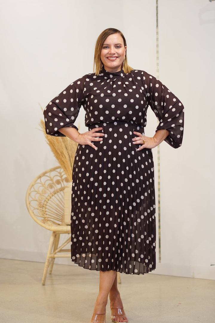 Vestido Lunares Plisado