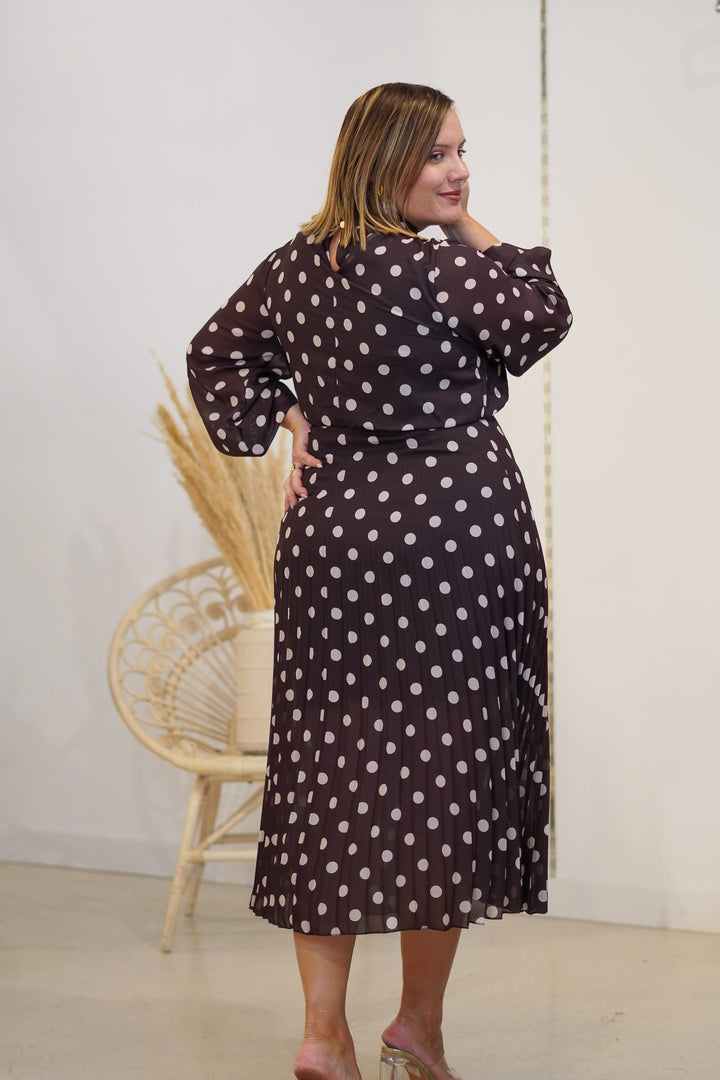 Vestido Lunares Plisado