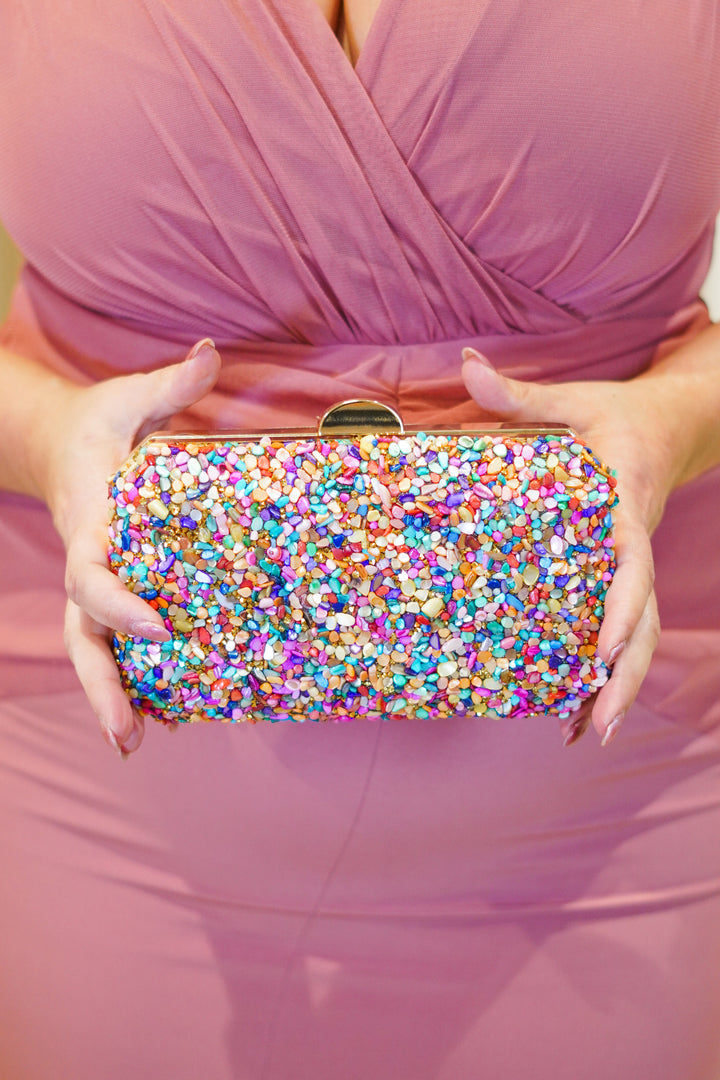 Clutch Piedras Dorado