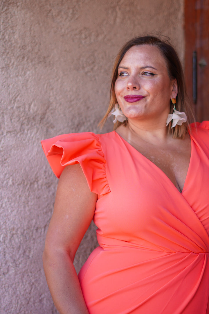 Vestido Tulipan Aire Coral