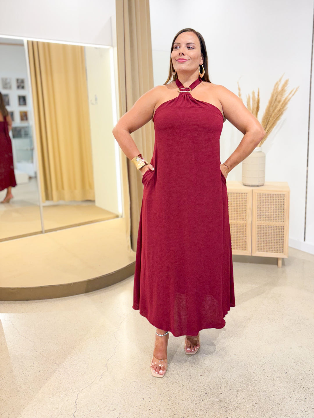 Vestido Palermo Borgoña