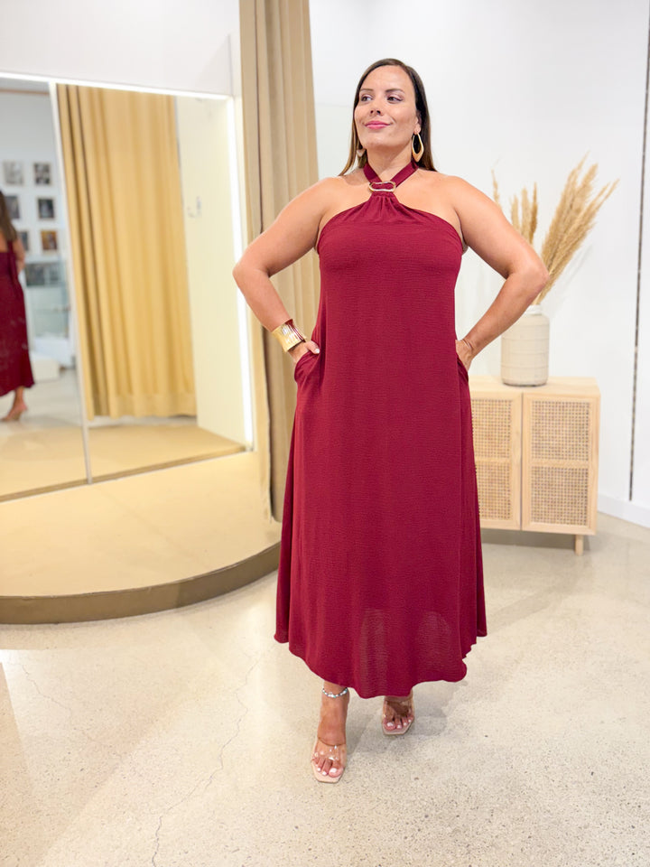Vestido Palermo Borgoña