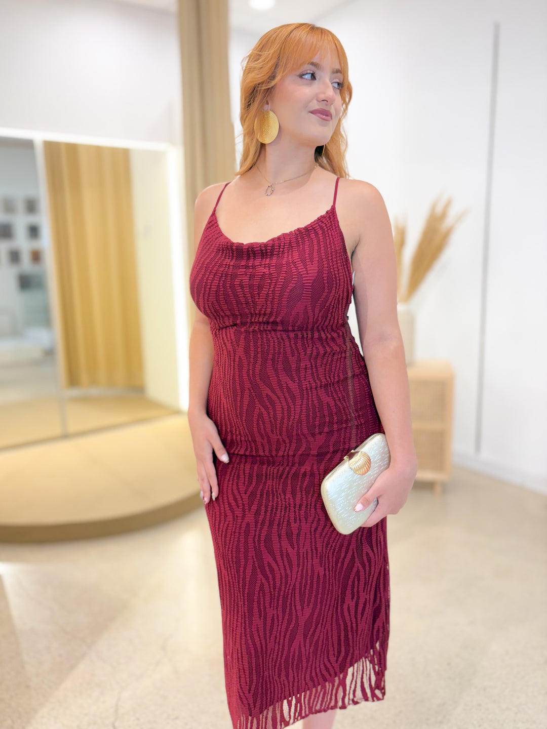 Vestido Pasión Borgoña