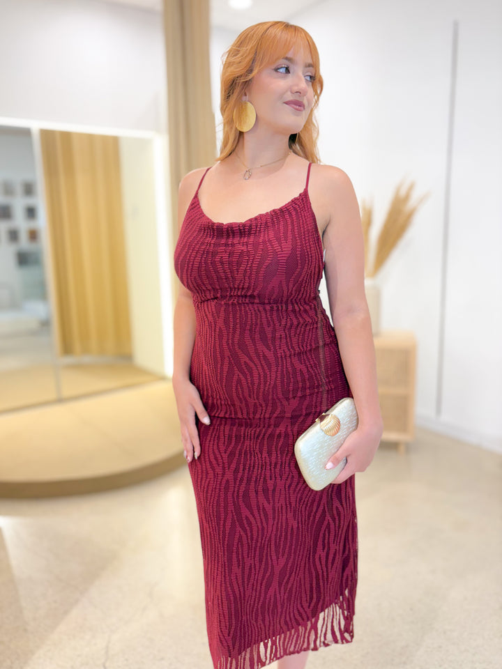 Vestido Pasión Borgoña