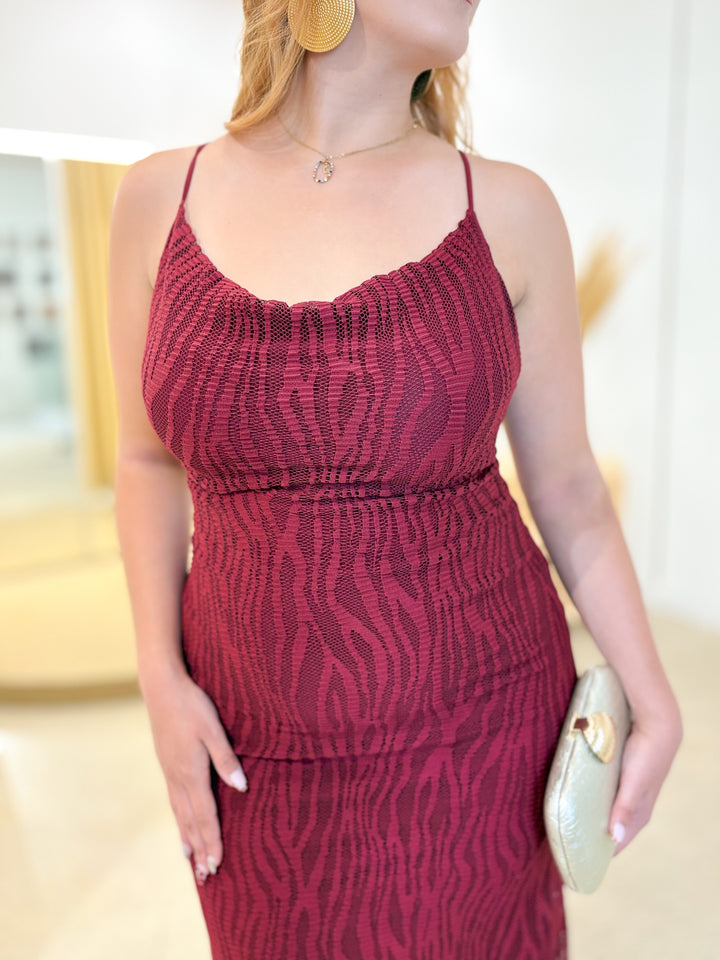 Vestido Pasión Borgoña