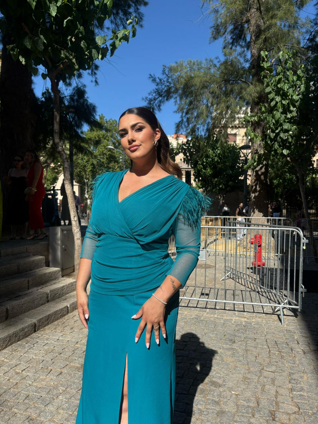Vestido Iris Plumas