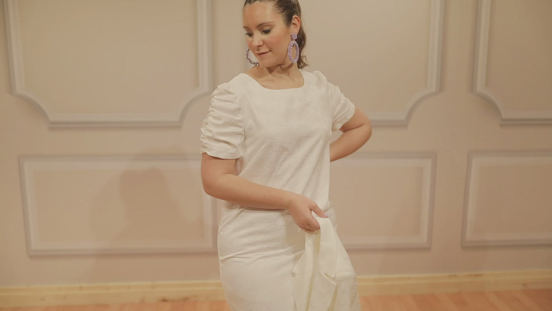VESTIDO GANTA BLANCO